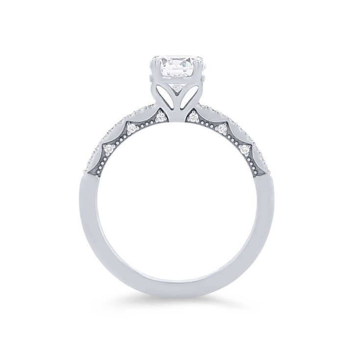 White Gold 14K Tacori Coastal Crescent Engagement Setting
