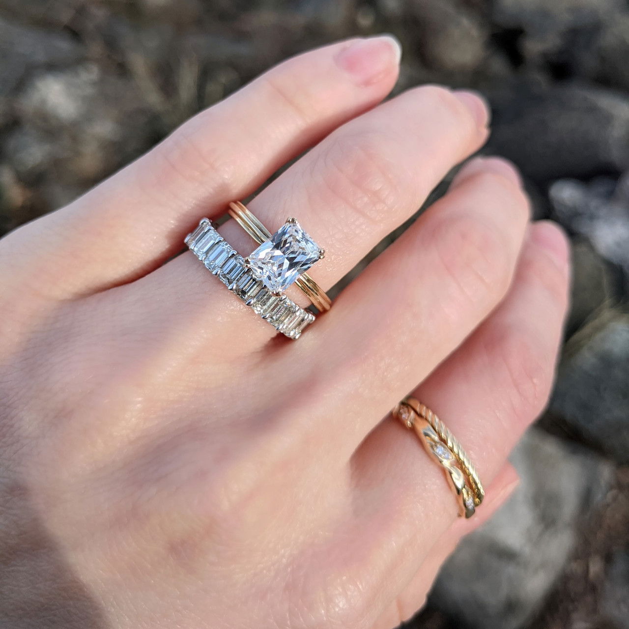Solitaire Bevel Engagement Setting