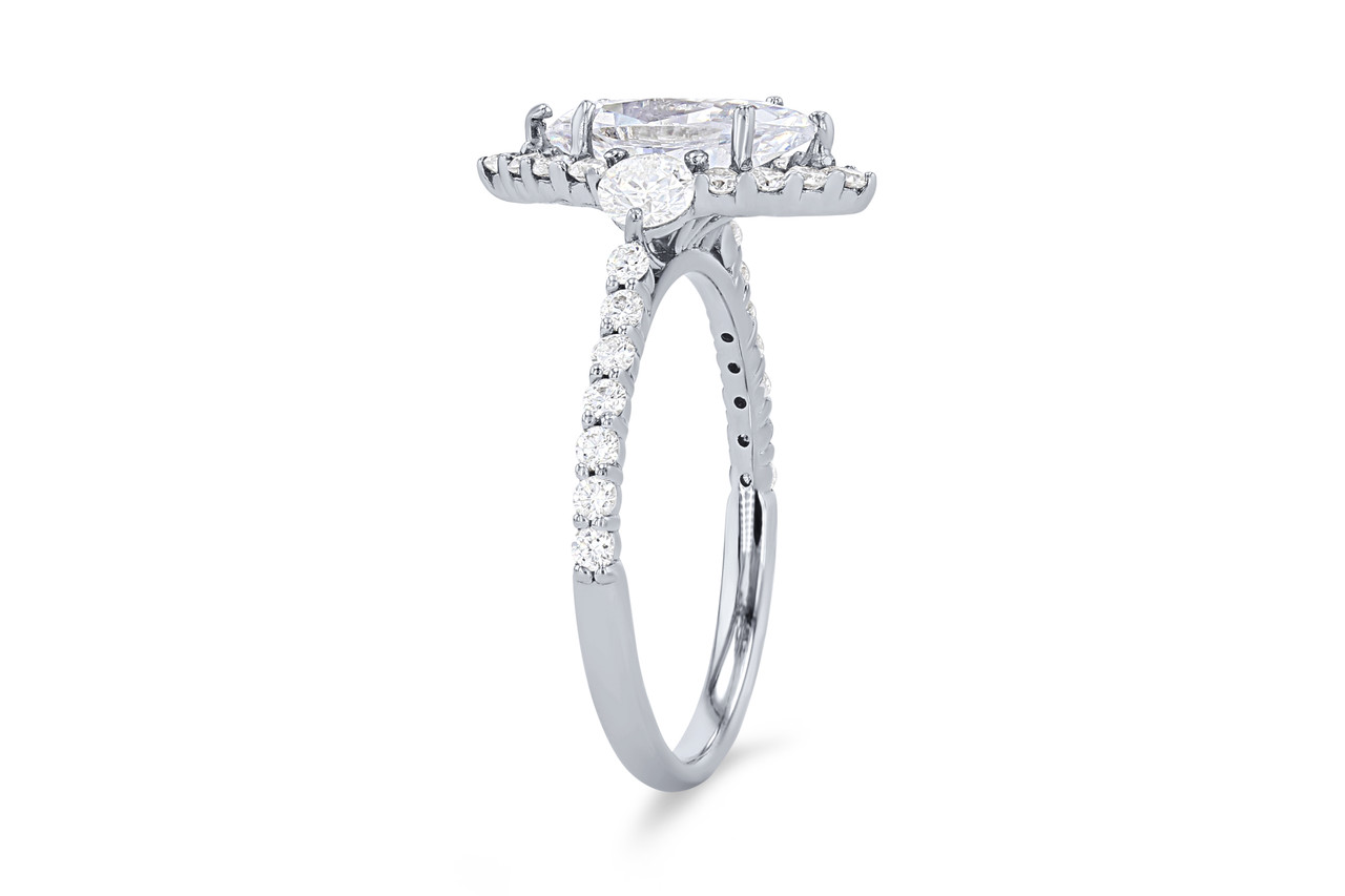 Marquise Halo Engagement Setting