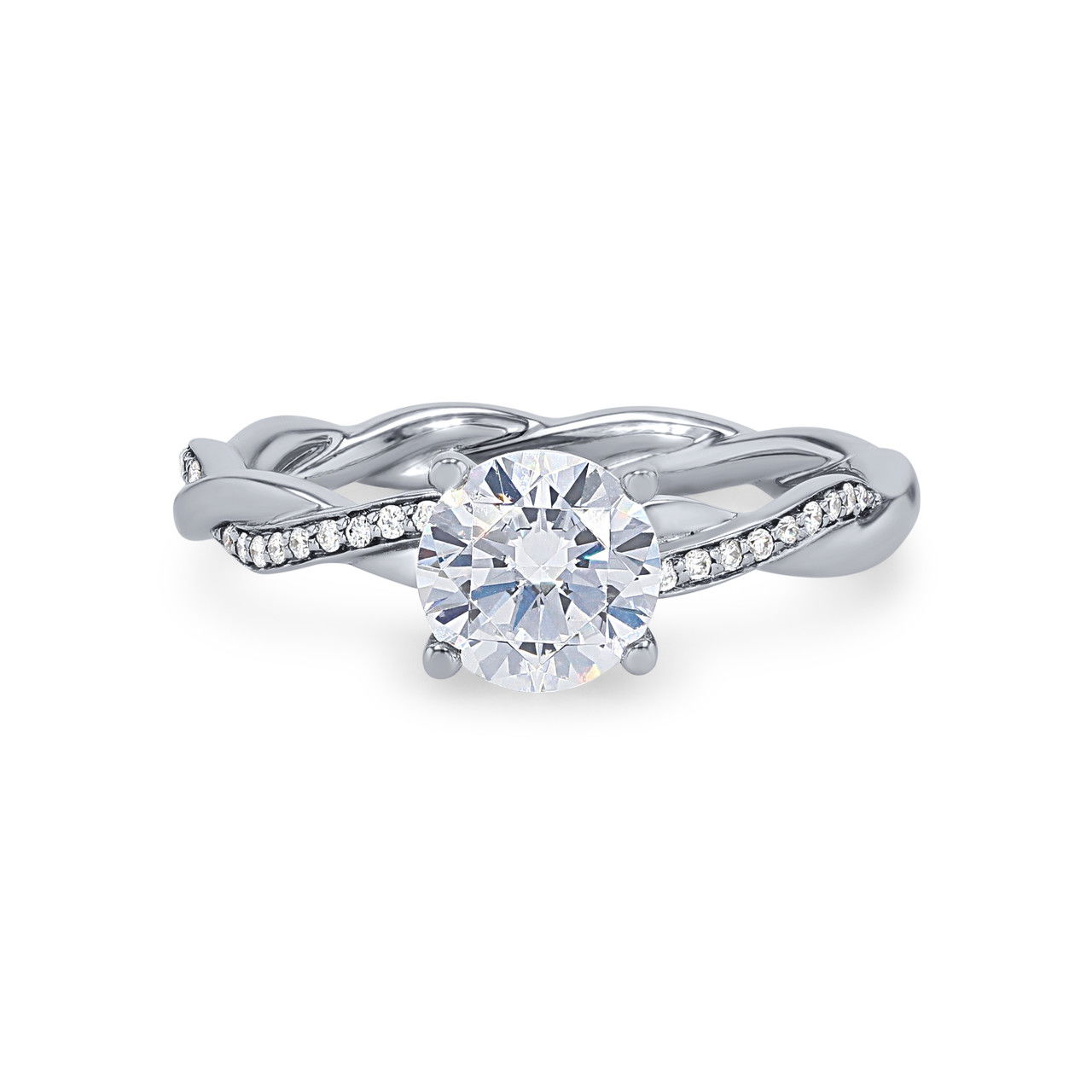Twist Half Diamond Engagement Setting