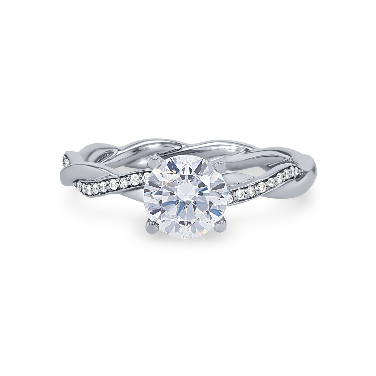 Twist Half Diamond Engagement Setting 0
