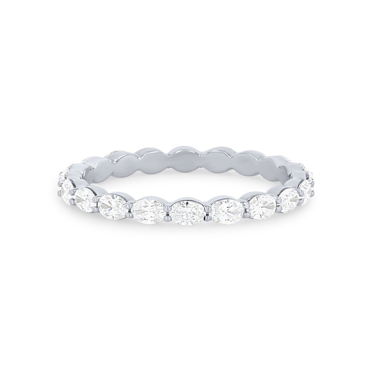Horizontal Oval Diamond Eternity Band by Classique