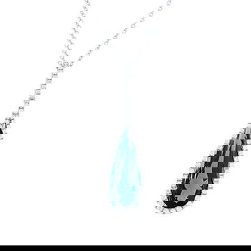London Blue Topaz Halo Drop Pendant