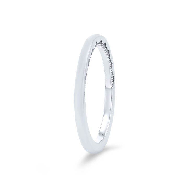 Tacori Sculpted Crescent 1.5mm Plain Wedding Band In Platinum