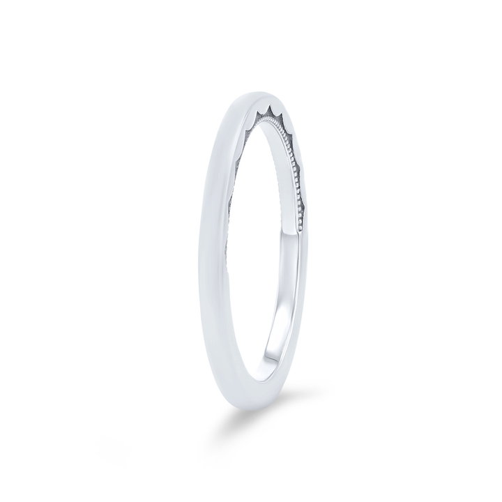 Tacori Sculpted Crescent 1.5mm Plain Wedding Band In Platinum