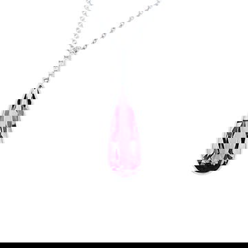 Amethyst and Diamond Drop Pendant