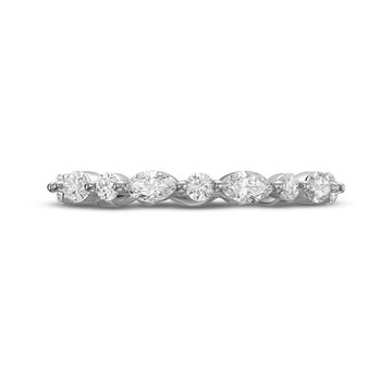 Alternating Marquise and Round Diamond Eternity Wedding Band by C. Gonshor In Yellow Gold 14K