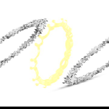 Alternating Marquise and Round Diamond Eternity Band by C. Gonshor