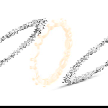 Alternating Marquise and Round Diamond Eternity Band by C. Gonshor