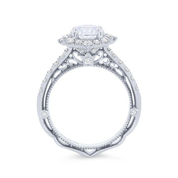 Verragio Venetian Alternating Halo Engagement Setting In Platinum