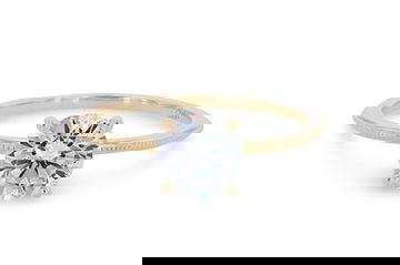 Solitaire Milgrain Knife Edge Engagement Setting