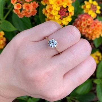 Solitaire Milgrain Knife Edge Engagement Setting