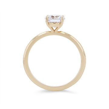 Solitaire Milgrain Knife Edge Engagement Setting