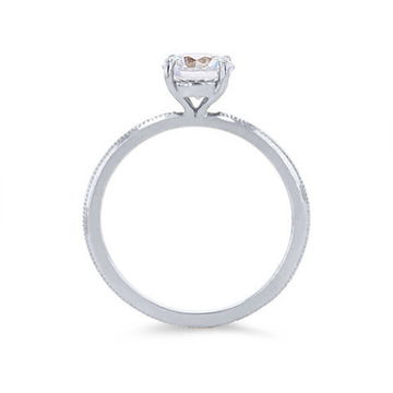 Solitaire Milgrain Knife Edge Engagement Setting