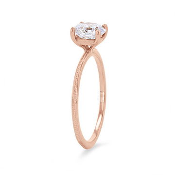 Solitaire Milgrain Knife Edge Engagement Setting