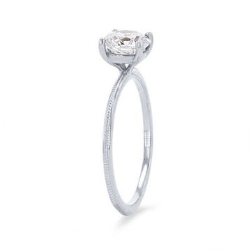 Solitaire Milgrain Knife Edge Engagement Setting