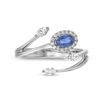 Simon G. Tempera Sapphire and Diamond Ring