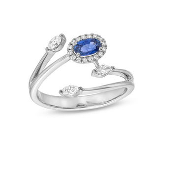 Simon G. Tempera Sapphire and Diamond Ring