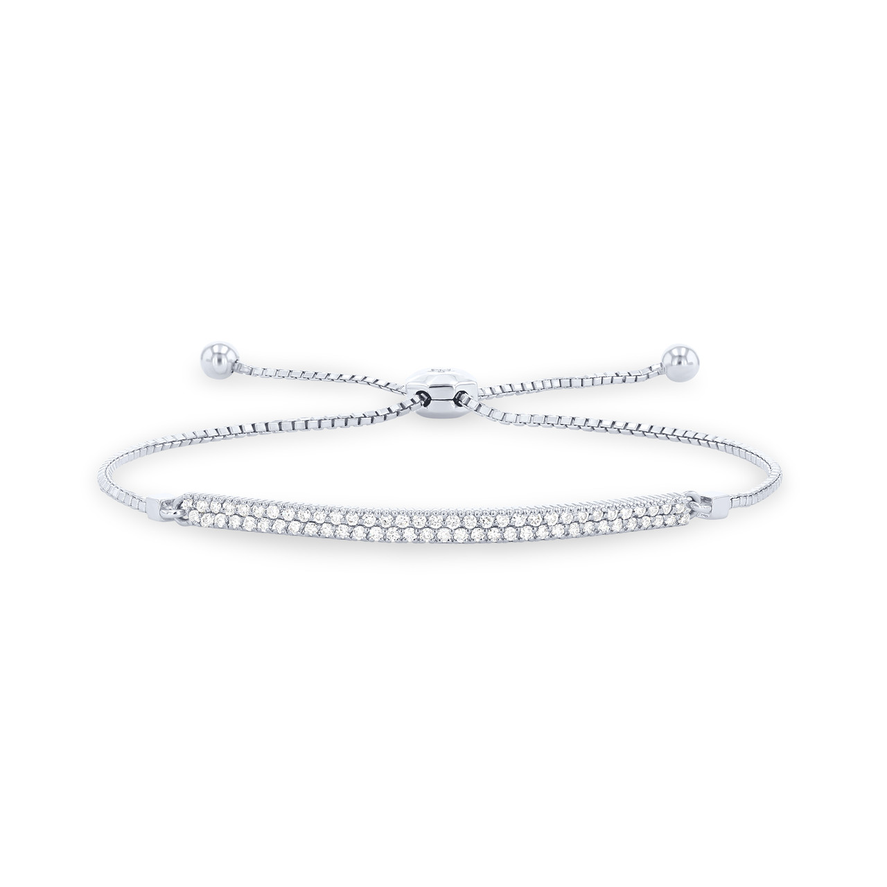Pave Diamond Bolo Bracelet