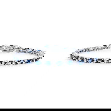 Alternating Sapphire and Diamond Bracelet 0
