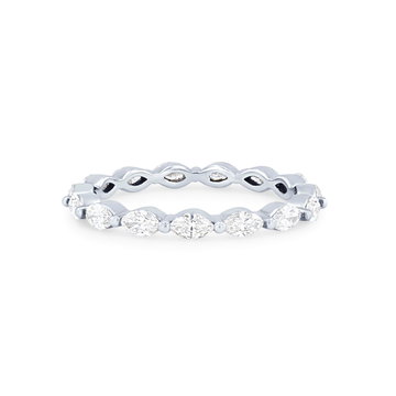 Marquise Diamond Eternity Wedding Band by C. Gonshor In Yellow Gold 14K