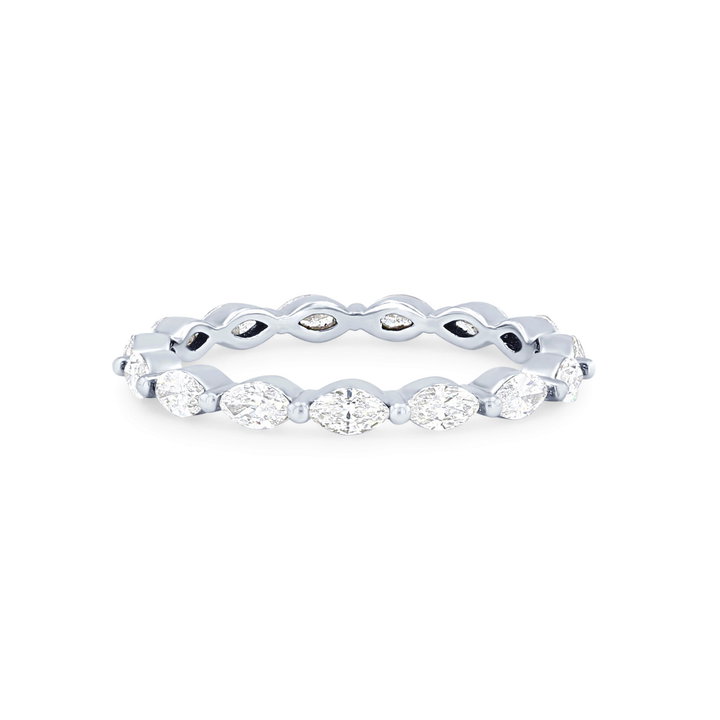 Marquise Diamond Eternity Wedding Band by C. Gonshor In Yellow Gold 14K