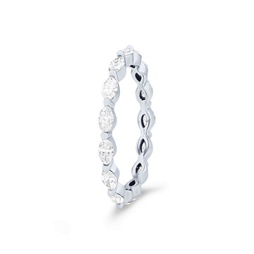 Marquise Diamond Eternity Wedding Band by C. Gonshor In Yellow Gold 14K