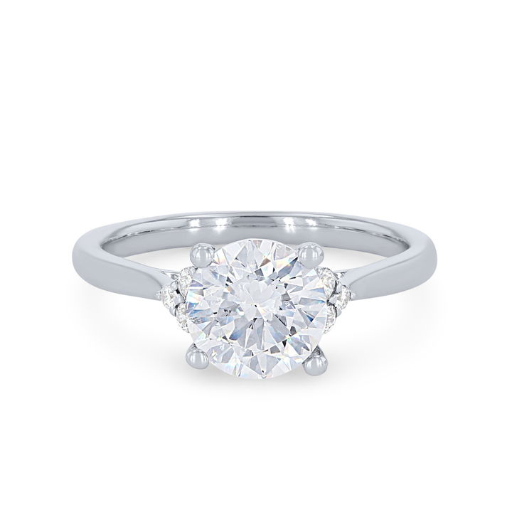 White Gold 14K Diamond Cluster Engagement Setting
