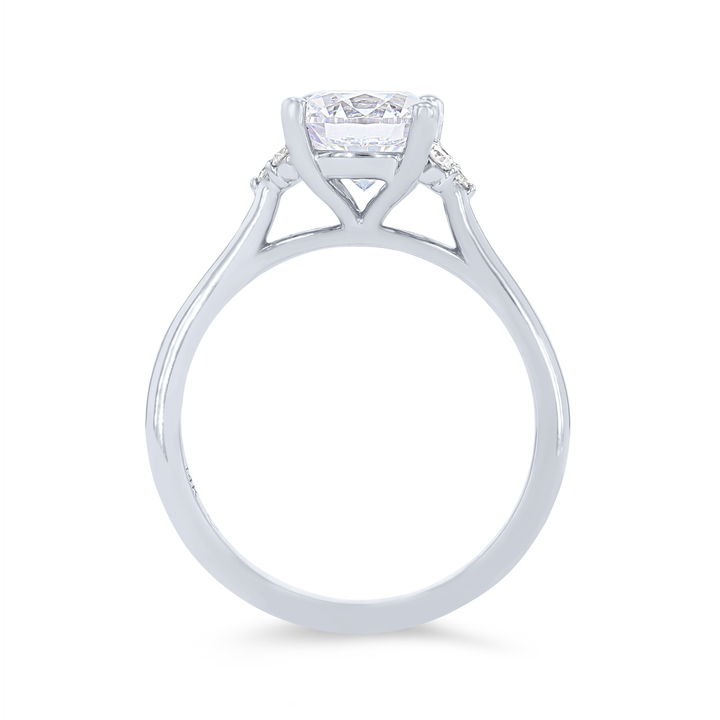 White Gold 14K Diamond Cluster Engagement Setting