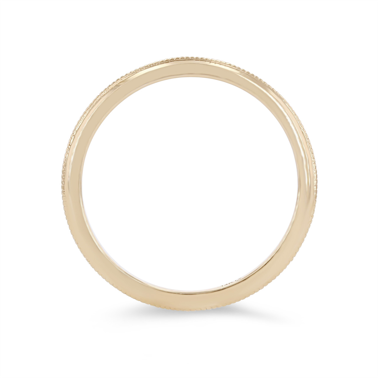 Milgrain Knife Edge Wedding Band 2