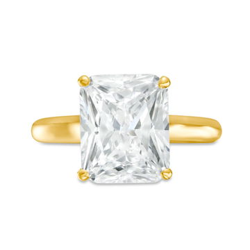 Cathedral Diamond Head Engagement Setting By C. Gonshor In Yellow Gold 14K