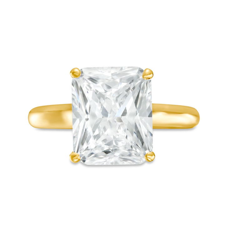 Cathedral Diamond Head Engagement Setting By C. Gonshor In Yellow Gold 14K