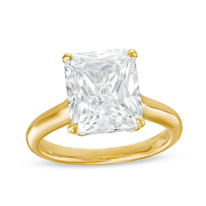 Cathedral Diamond Head Engagement Setting By C. Gonshor In Yellow Gold 14K
