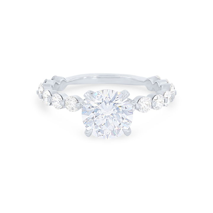 White Gold 18K Michael M. Crown Single Prong Engagement Setting