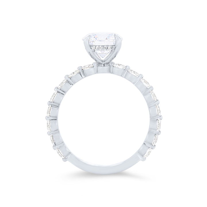 White Gold 18K Michael M. Crown Single Prong Engagement Setting