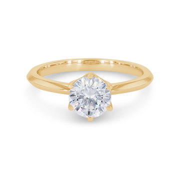 A. Jaffe Six Prong Hidden Diamond Engagement Setting In Yellow Gold 14K