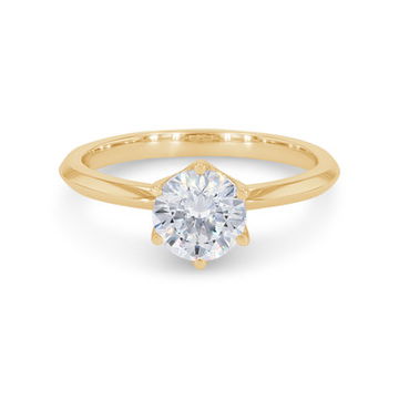 A. Jaffe Solitaire Six Prong Hidden Diamond Engagement Setting