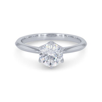 A. Jaffe Solitaire Six Prong Hidden Diamond Engagement Setting