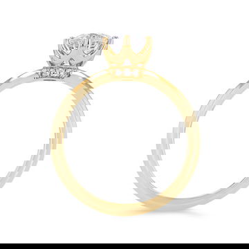 A. Jaffe Solitaire Six Prong Hidden Diamond Engagement Setting