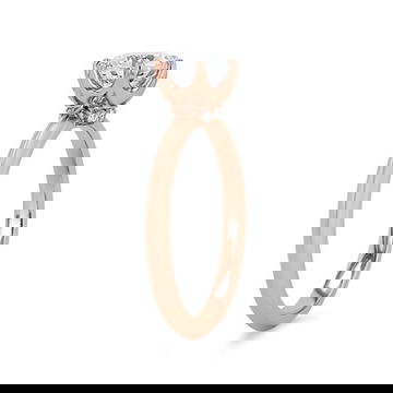 A. Jaffe Solitaire Six Prong Hidden Diamond Engagement Setting
