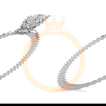 A. Jaffe Solitaire Six Prong Hidden Diamond Engagement Setting