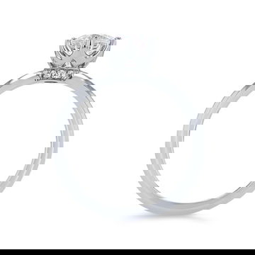 A. Jaffe Solitaire Six Prong Hidden Diamond Engagement Setting