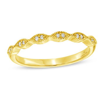 Petite Marquise Frame Milgrain Wedding Band by Diamonds Direct Designs 7