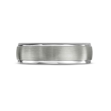 Simon G. Matte Polished Edge 8mm Wedding Band In Platinum