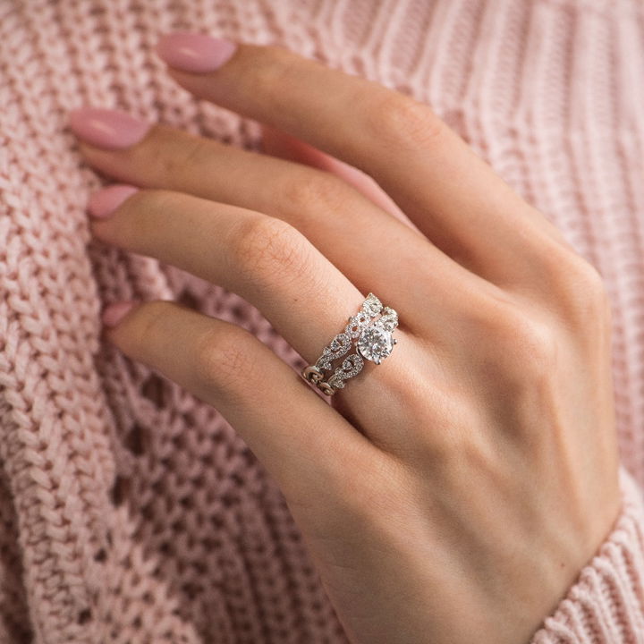 White Gold 14K Kirk Kara Angelique Poetic Diamond Engagement Setting