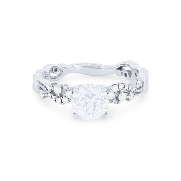 Kirk Kara Angelique Poetic Diamond Engagement Setting In White Gold 14K