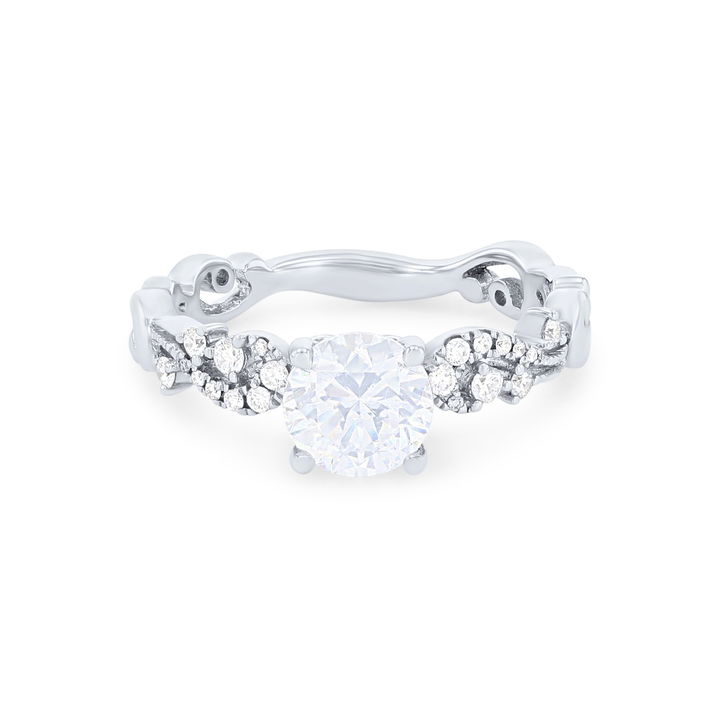 White Gold 14K Kirk Kara Angelique Poetic Diamond Engagement Setting