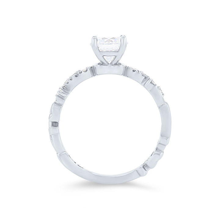White Gold 14K Kirk Kara Angelique Poetic Diamond Engagement Setting