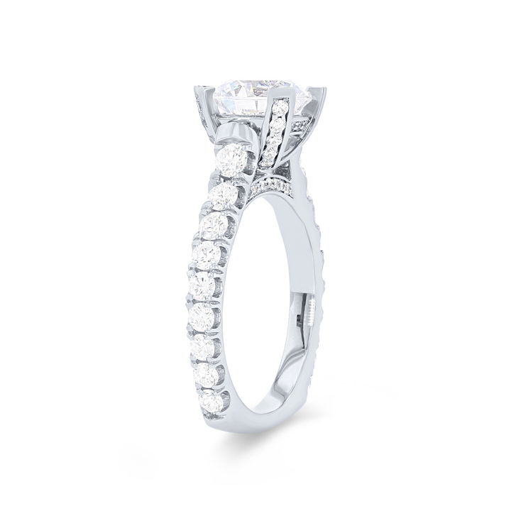 White Gold 18K Michael M. Stella Graduated Diamond Engagement Setting