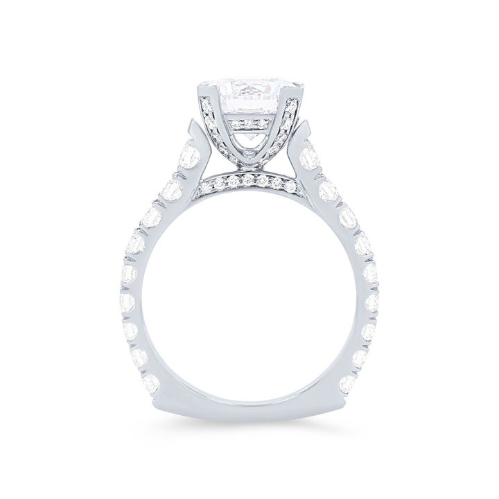 White Gold 18K Michael M. Stella Graduated Diamond Engagement Setting